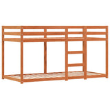 Lit superposé sans matelas bleu 75x190 cm bois de pin massif