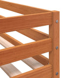 Lit superposé sans matelas bleu 75x190 cm bois de pin massif