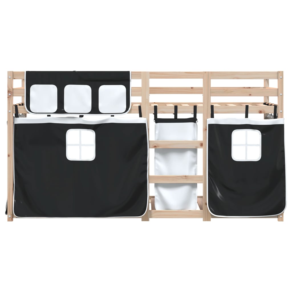 Lit superposé sans matelas 90x200 cm bois de pin massif