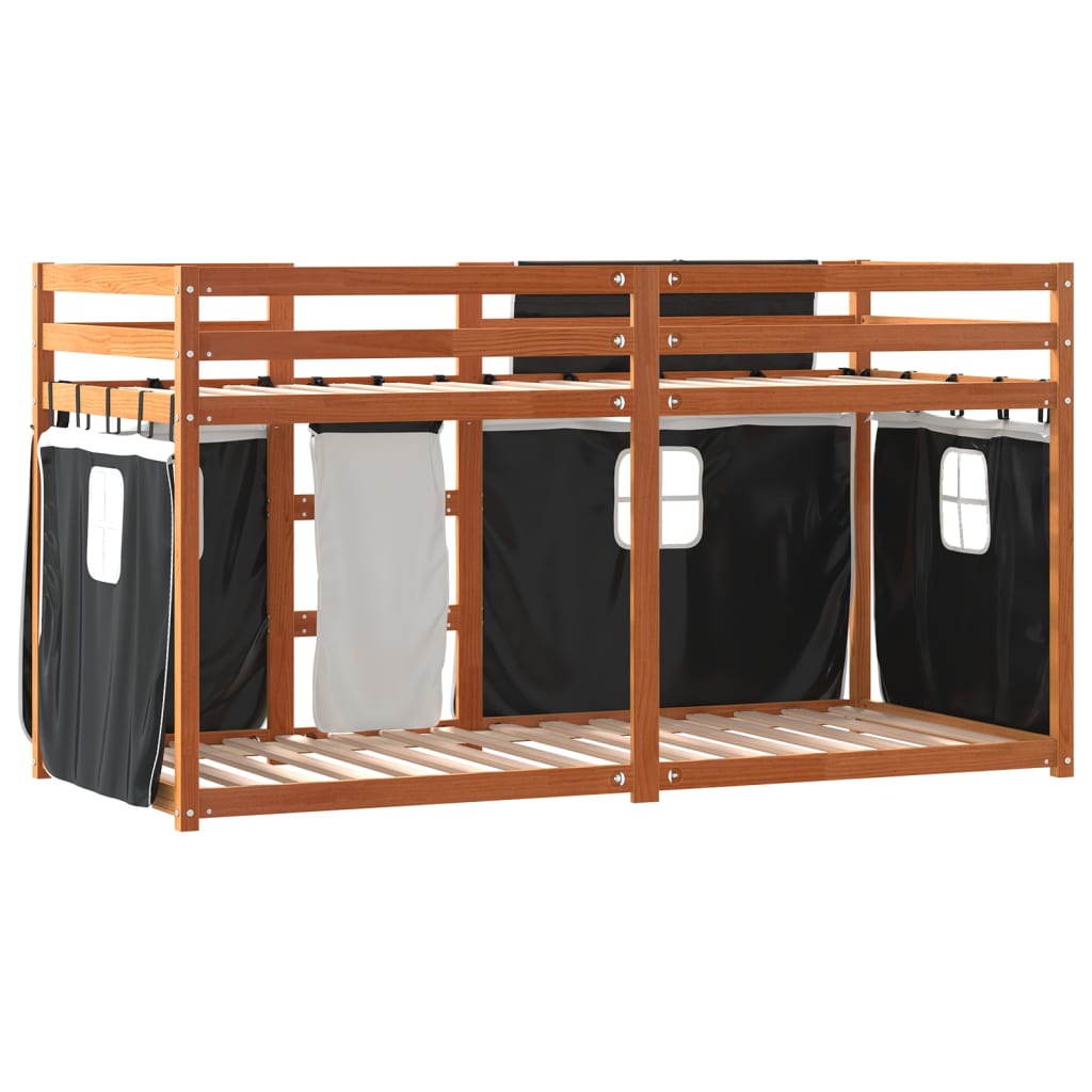 Lit superposé sans matelas 90x200 cm bois de pin massif