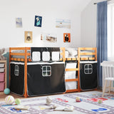 Bunk bed without mattress 90x200 cm solid pine wood