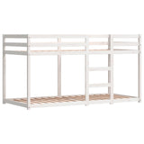 Lit superposé sans matelas bleu 75x190 cm bois de pin massif