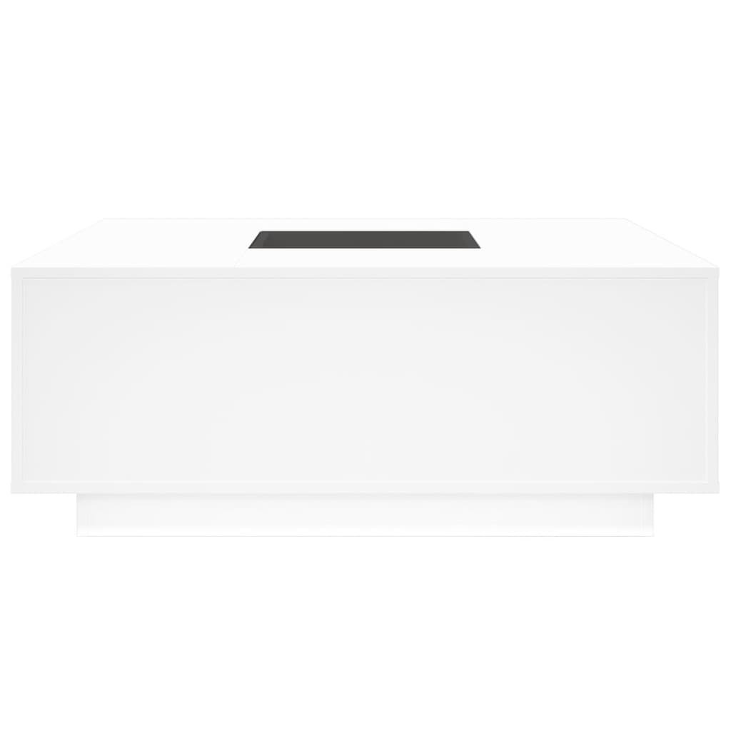 Table basse avec LED infini blanc 100x100x40 cm