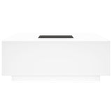 Table basse avec LED infini blanc 100x100x40 cm