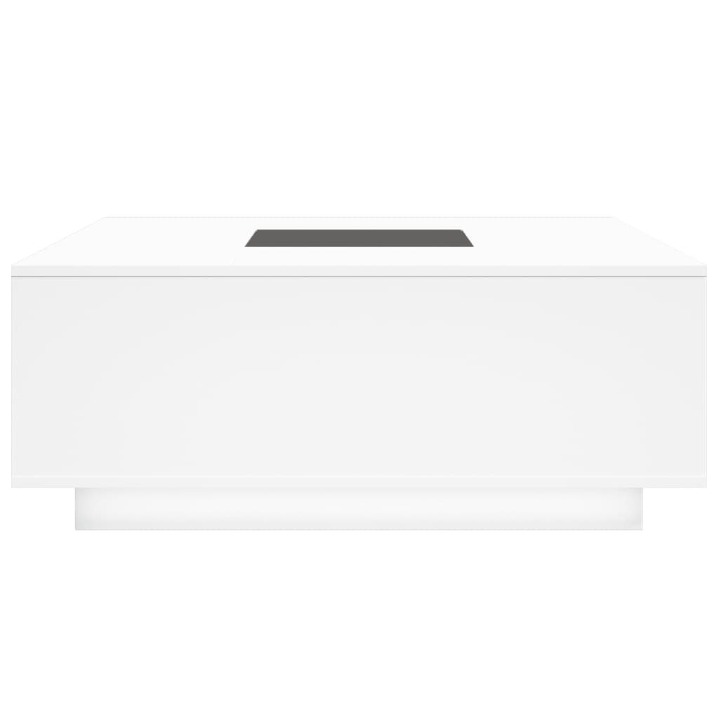 Table basse avec LED infini blanc 100x100x40 cm