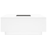 Table basse avec LED infini blanc 100x100x40 cm