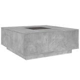 Couchtisch mit betongrauer Infinity-LED 100x100x40 cm