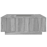 Table basse avec LED infini sonoma gris 100x100x40 cm