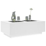 Table basse avec LED infini blanc 116x69x40 cm