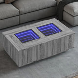 Table basse avec LED infini sonoma gris 116x69x40 cm