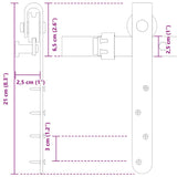 Kit de porte d'armoire coulissante 213 cm acier au carbone