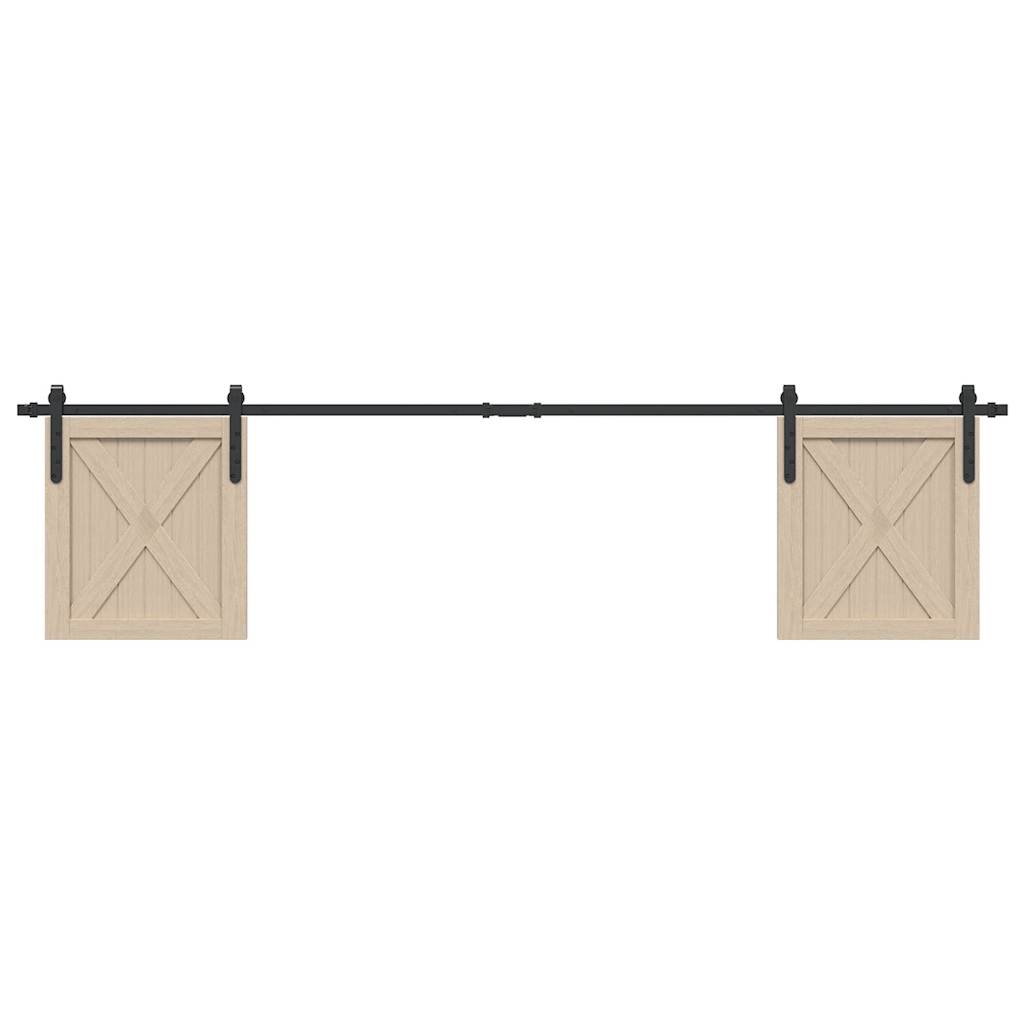 Kit de porte d'armoire coulissante 213 cm acier au carbone