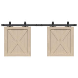 Kit de porte d'armoire coulissante 122 cm acier au carbone