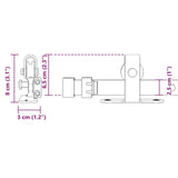 Kit de porte d'armoire coulissante 183 cm acier au carbone