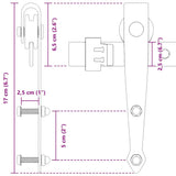 Kit de porte d'armoire coulissante 152 cm acier au carbone