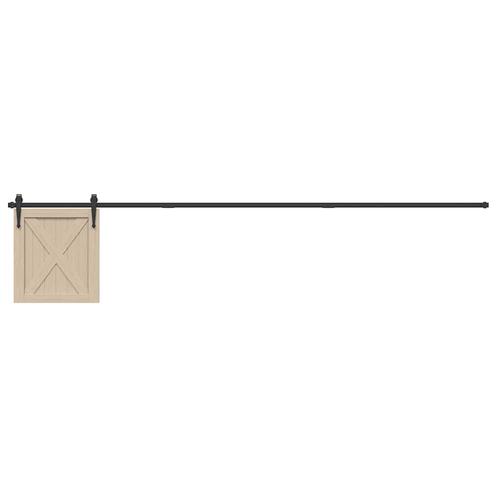 Kit de porte d'armoire coulissante 244 cm acier au carbone