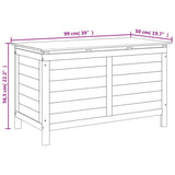 Boîte à coussins d'extérieur 99x50x56,5 cm bois de sapin massif