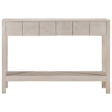 Table console blanc 110x35x75 cm bois de manguier solide