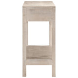 Table console blanc 110x35x75 cm bois de manguier solide