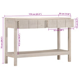 Table console blanc 110x35x75 cm bois de manguier solide