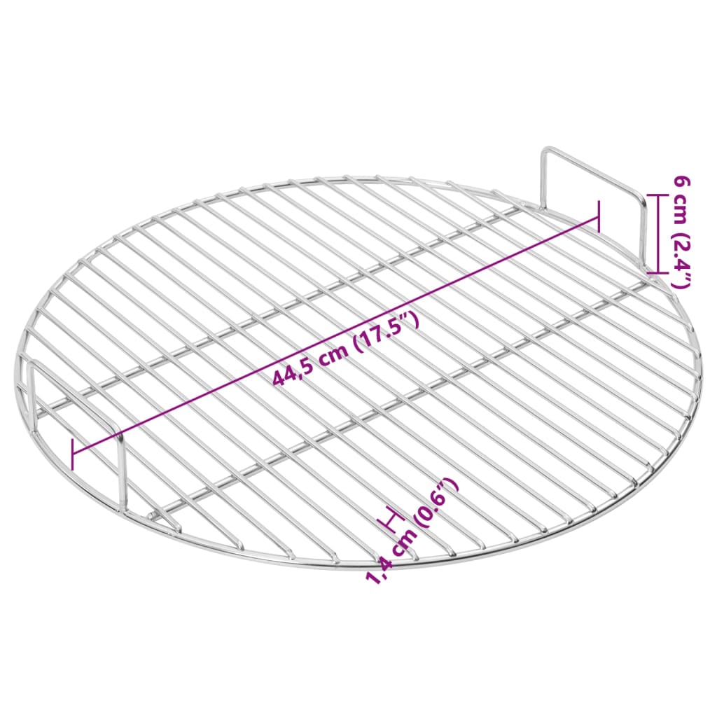 Runder Barbecue-Grill Ø44,5 cm, Edelstahl 304