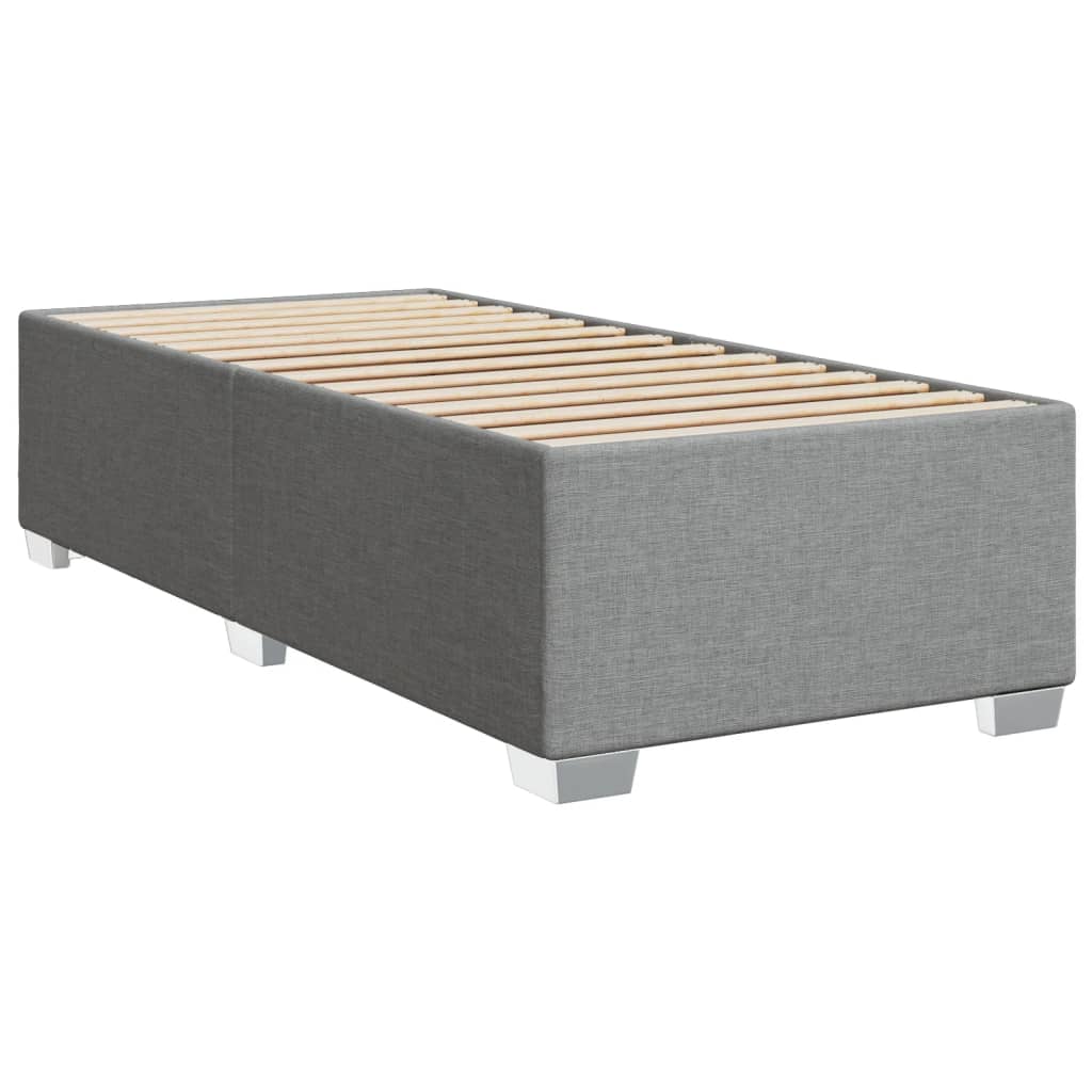 Cadre de lit sans matelas gris clair 80x200 cm tissu