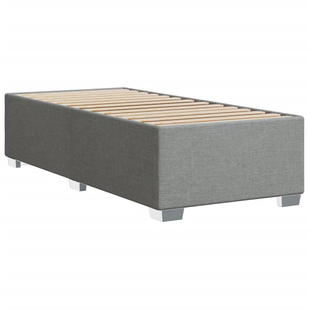 Cadre de lit sans matelas gris clair 80x200 cm tissu