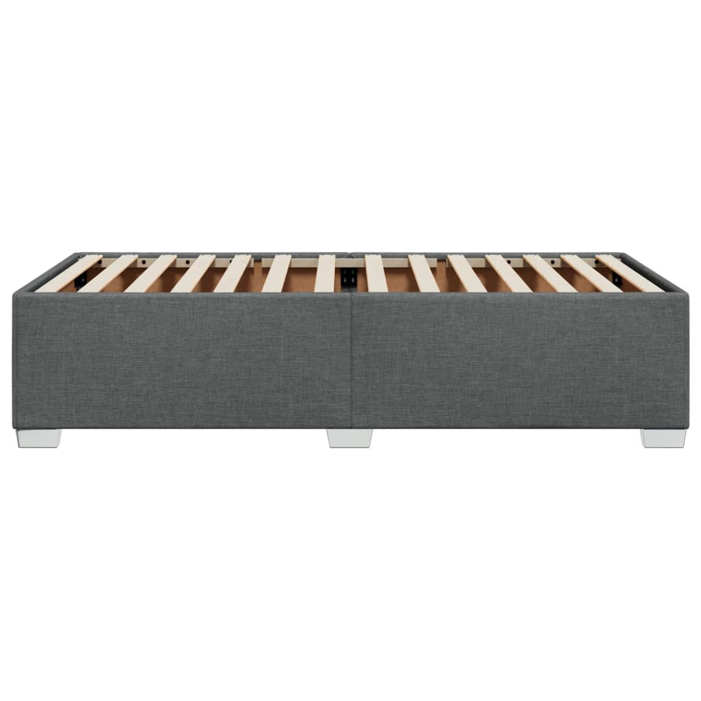 Cadre de lit sans matelas gris foncé 80x200 cm tissu