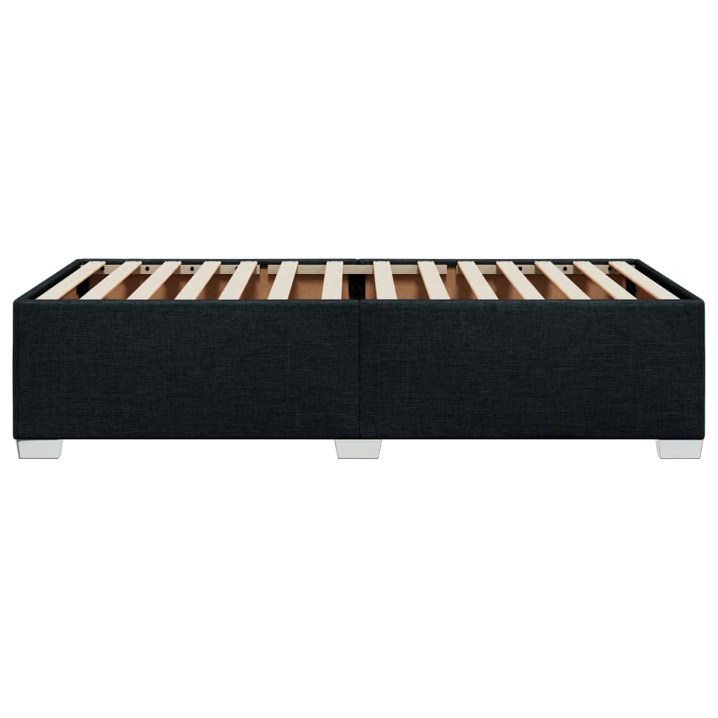 Cadre de lit sans matelas noir 80x200 cm tissu