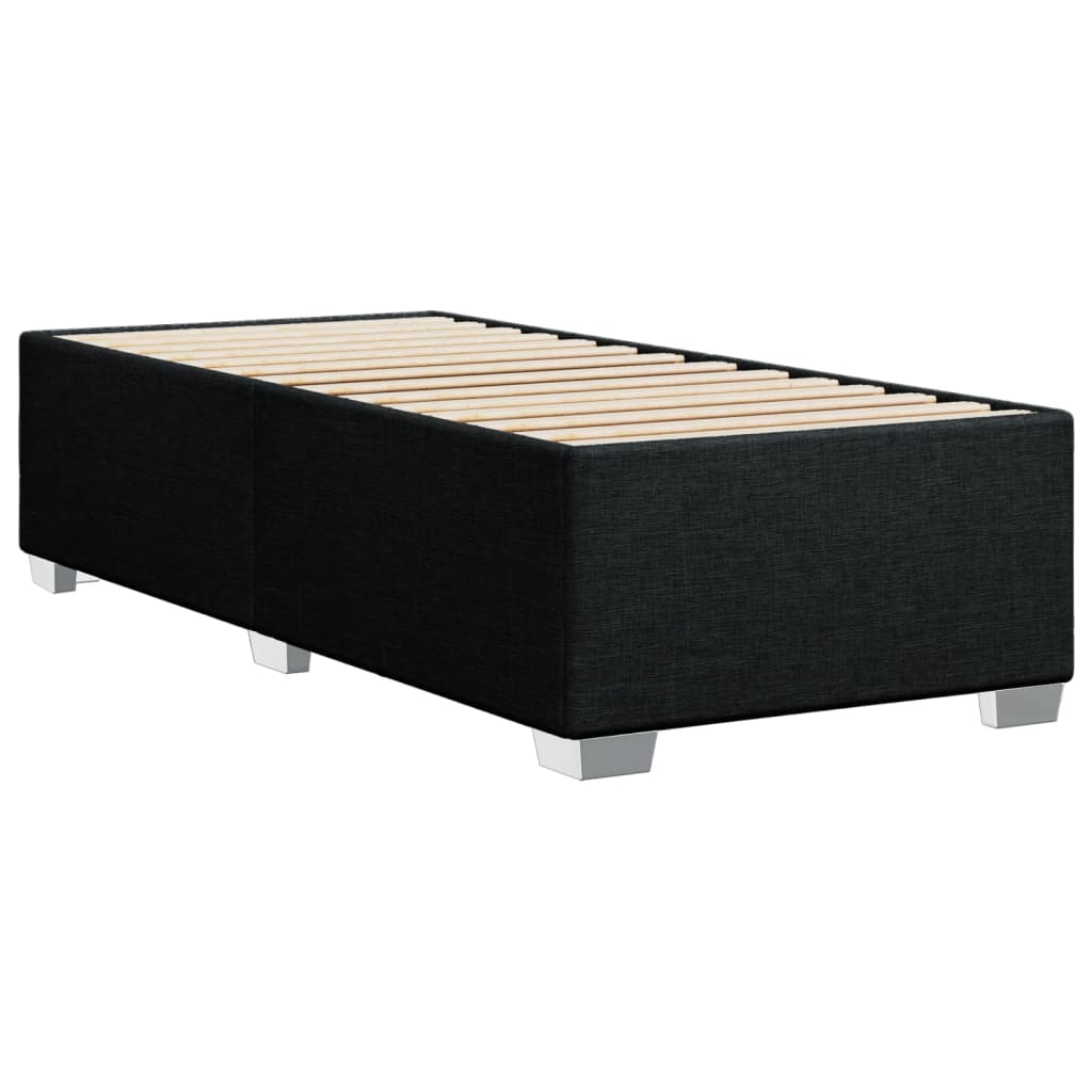 Cadre de lit sans matelas noir 80x200 cm tissu