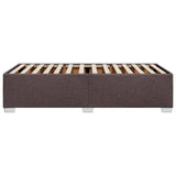 Cadre de lit sans matelas marron foncé 80x200 cm tissu