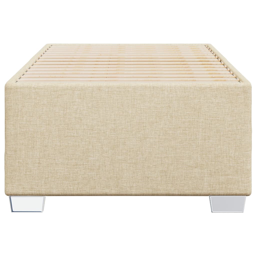 Cadre de lit sans matelas crème 80x200 cm tissu