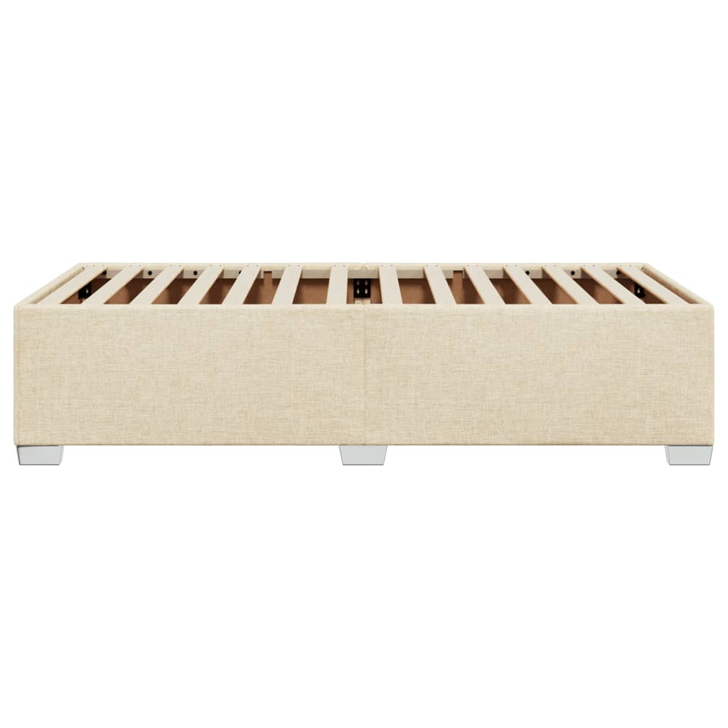 Cadre de lit sans matelas crème 80x200 cm tissu