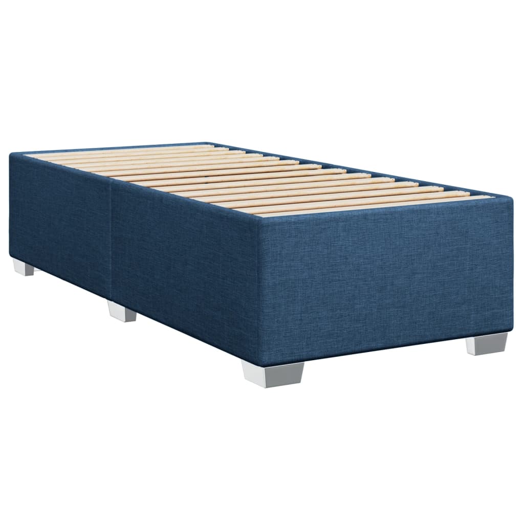 Bed frame without mattress blue 80x200 cm fabric