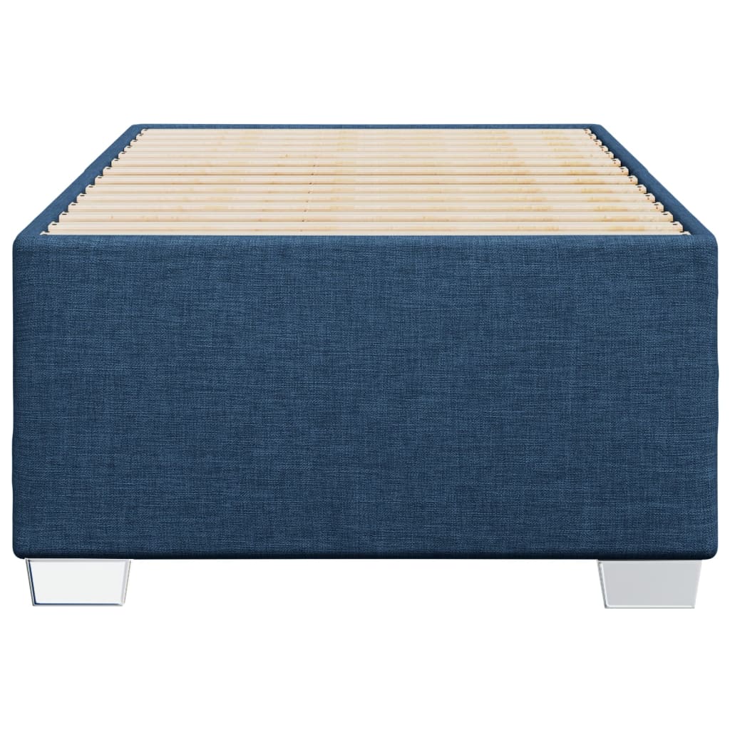 Bed frame without mattress blue 80x200 cm fabric