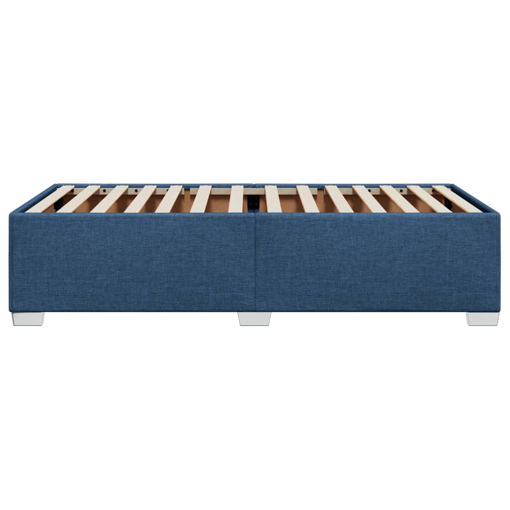 Bed frame without mattress blue 80x200 cm fabric