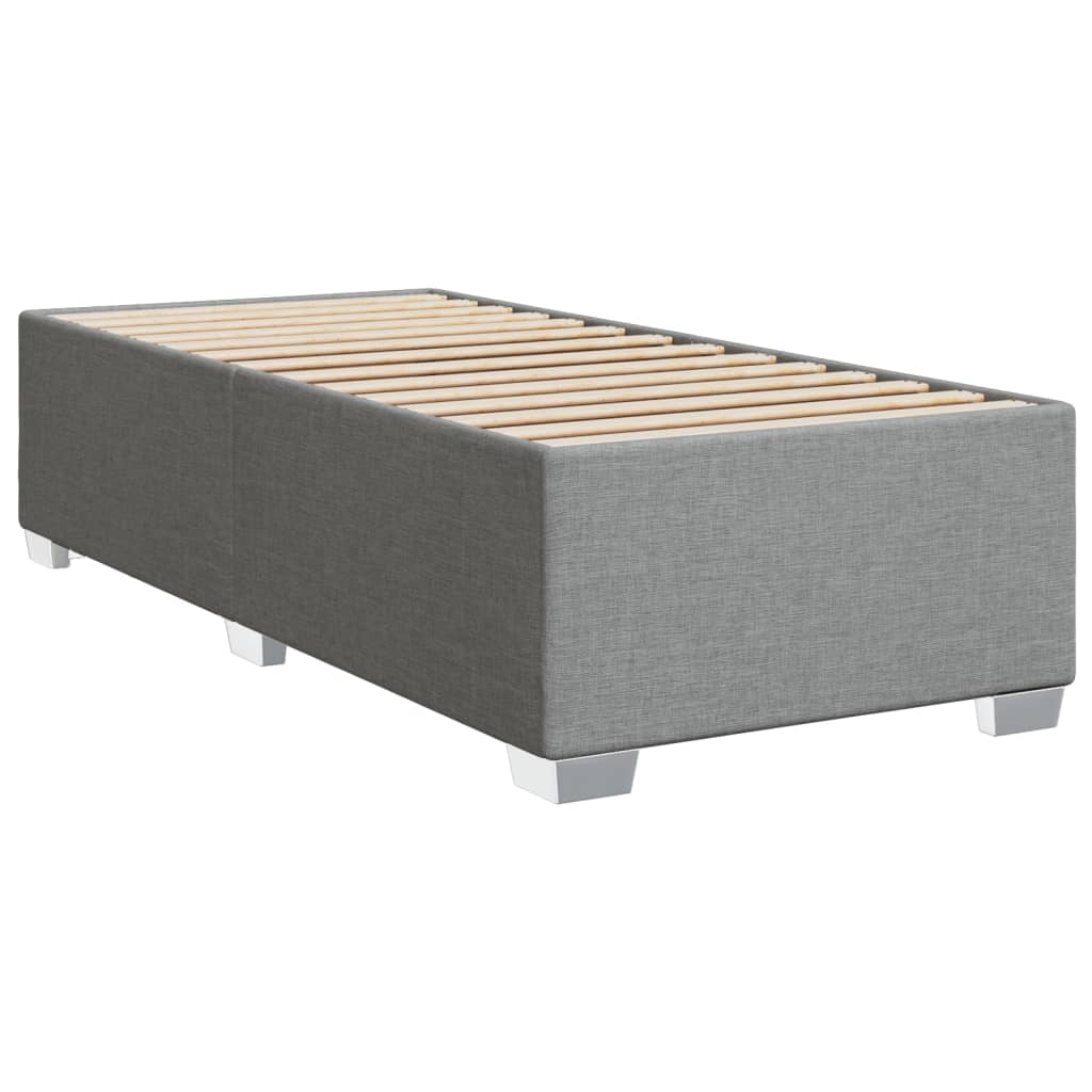 Cadre de lit sans matelas gris clair 90x190 cm tissu