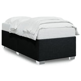 Cadre de lit sans matelas noir 90x190 cm tissu