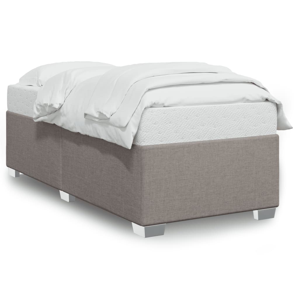 Cadre de lit sans matelas taupe 90x190 cm tissu