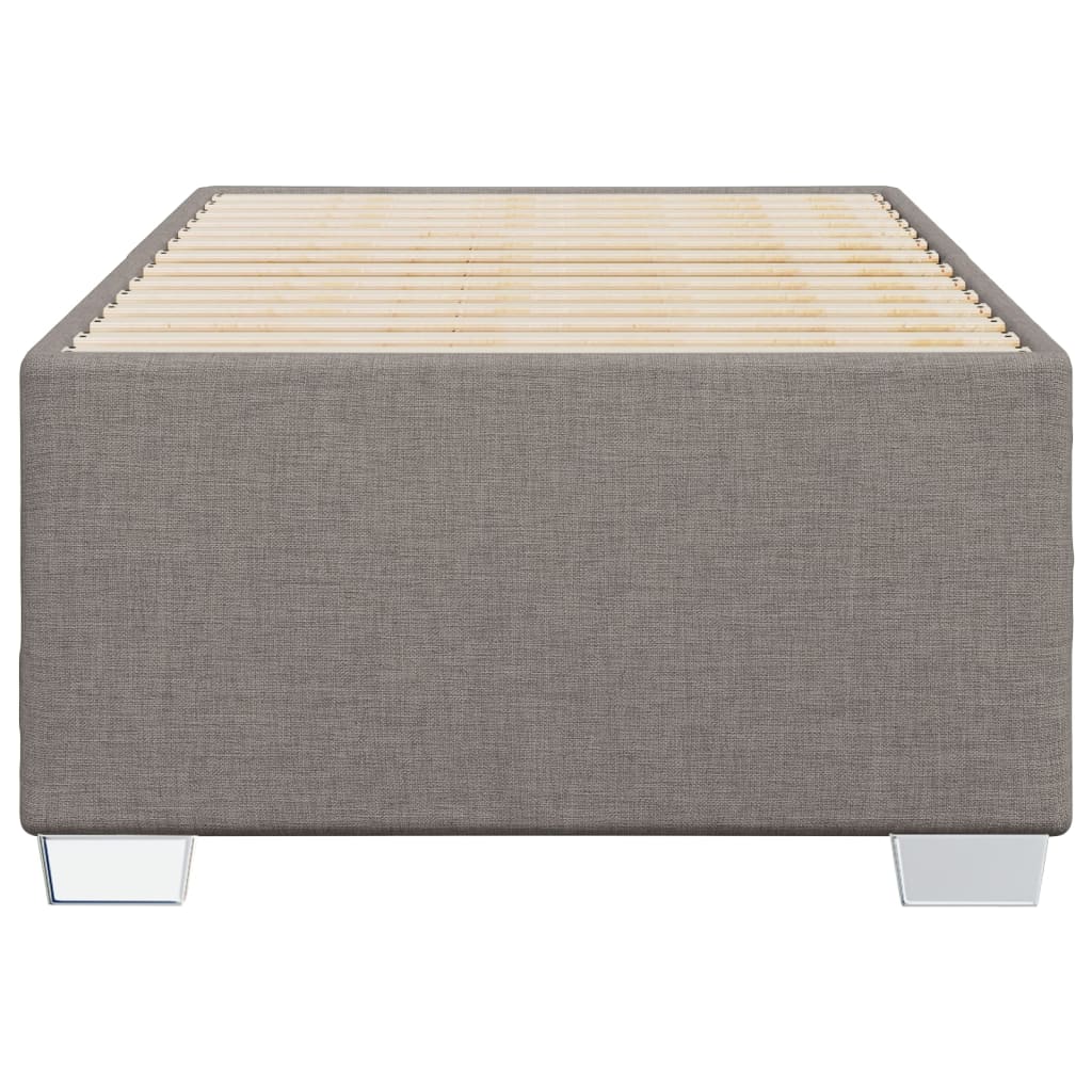 Cadre de lit sans matelas taupe 90x190 cm tissu