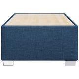 Cadre de lit sans matelas bleu 90x190 cm tissu