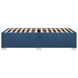 Cadre de lit sans matelas bleu 90x190 cm tissu