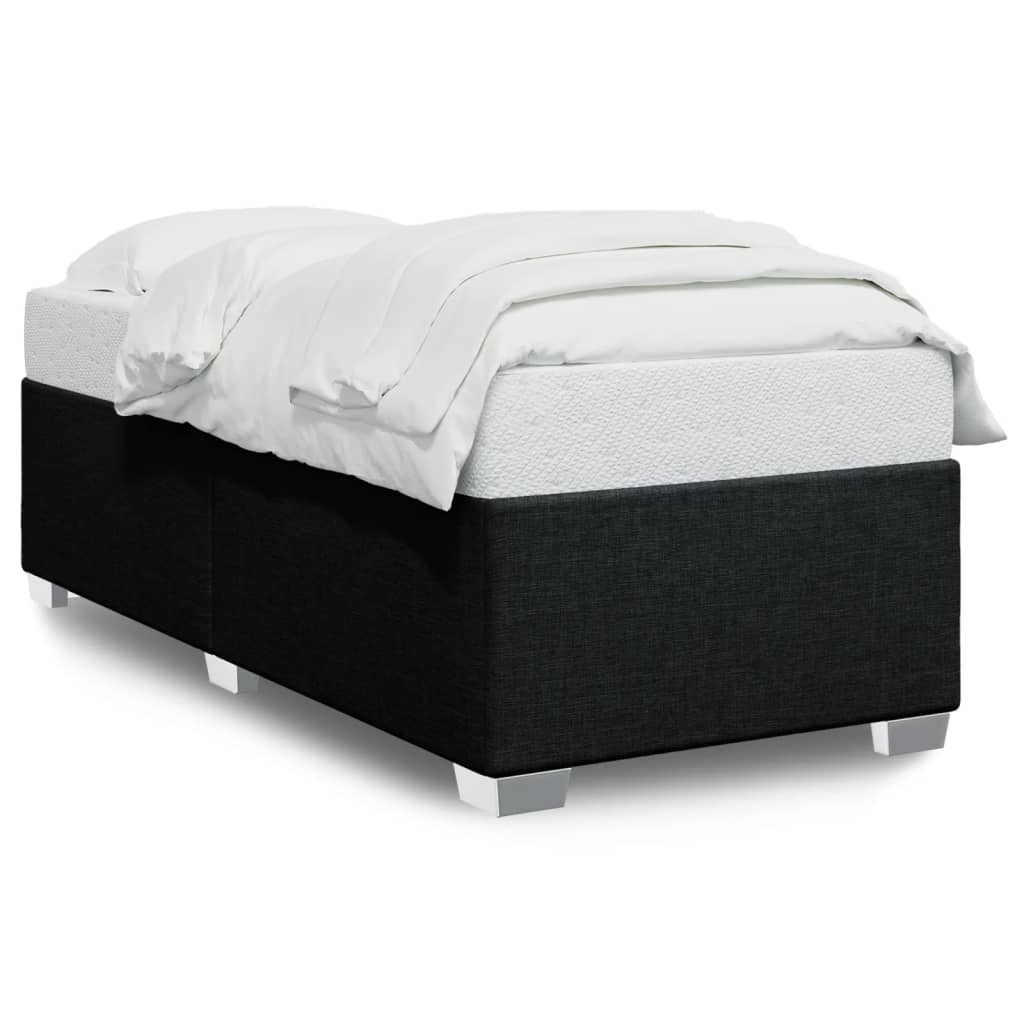 Cadre de lit sans matelas noir 90x200 cm tissu