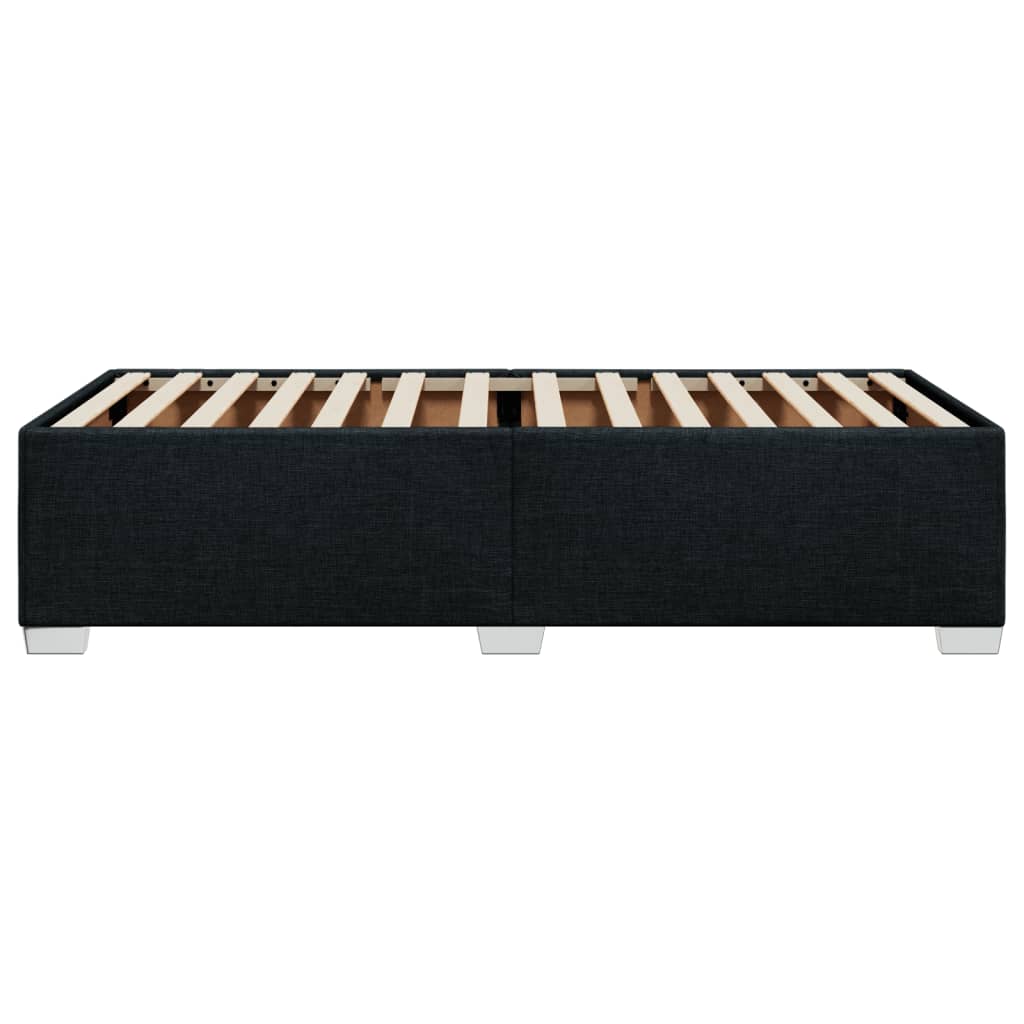 Cadre de lit sans matelas noir 90x200 cm tissu