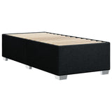 Cadre de lit sans matelas noir 90x200 cm tissu