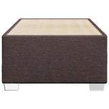 Cadre de lit sans matelas marron foncé 90x200 cm tissu