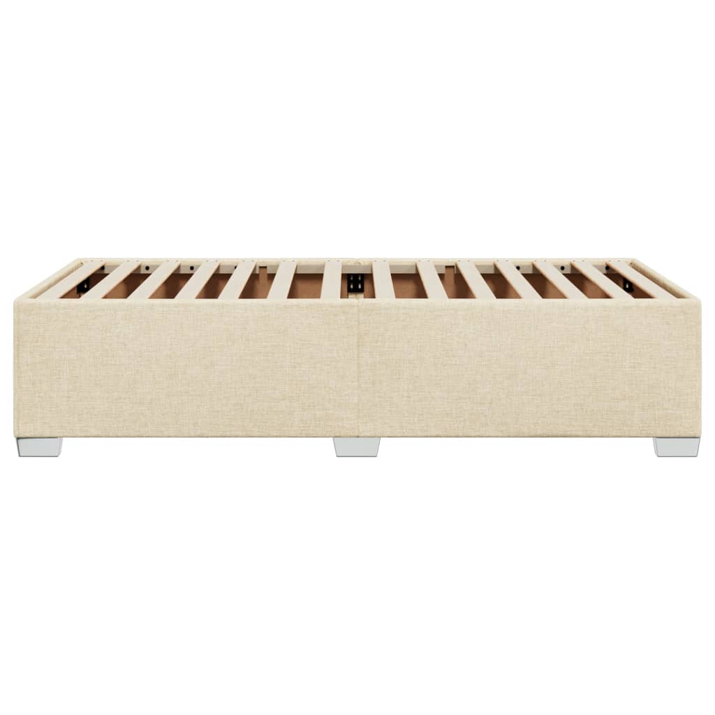 Cadre de lit sans matelas crème 90x200 cm tissu