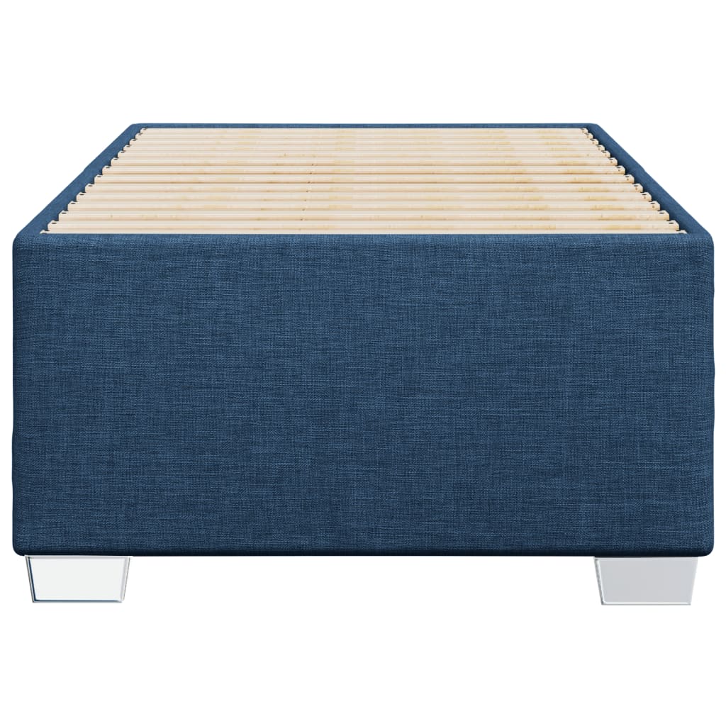 Bed frame without mattress blue 90x200 cm fabric