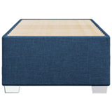 Bed frame without mattress blue 90x200 cm fabric