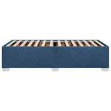 Bed frame without mattress blue 90x200 cm fabric